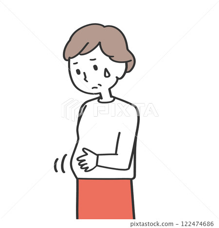 關注腰圍的女性 關注腰圍的女性 122474686