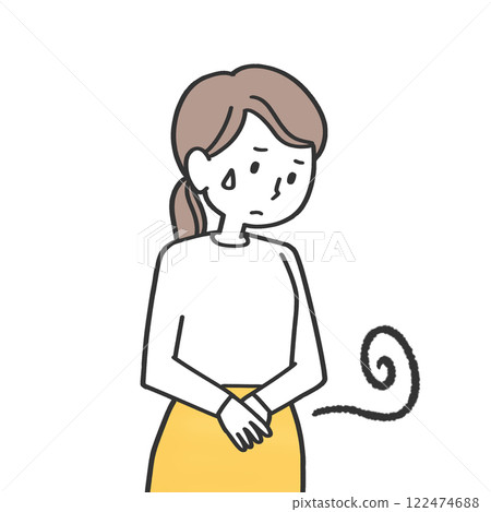 A woman who is sick 122474688