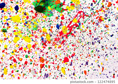 Textured pattern. Stains from acrylic paint of different shades. Textured pattern. Stains from acrylic paint of different shades. 122474895