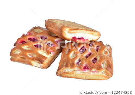 Cookies filled with cherry jam. Cookies filled with cherry jam. 122474898