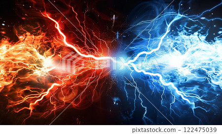 " Relative Red and Blue Energy Background ." 122475039