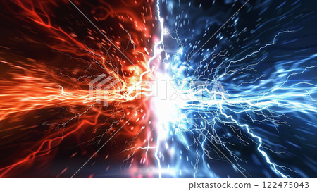 " Relative Red and Blue Energy Background ." 122475043