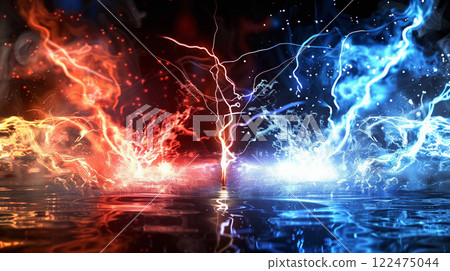 " Relative Red and Blue Energy Background ." 122475044