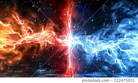 " Relative Red and Blue Energy Background ." 122475051