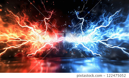 " Relative Red and Blue Energy Background ." 122475052