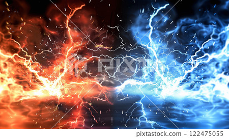 " Relative Red and Blue Energy Background ." 122475055