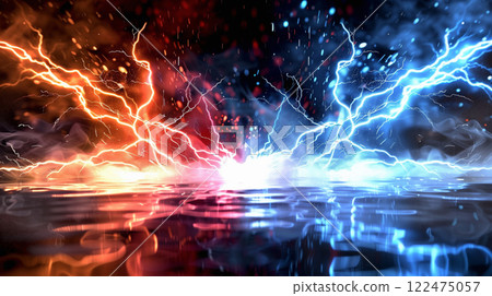 " Relative Red and Blue Energy Background ." 122475057