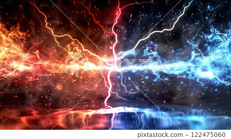 " Relative Red and Blue Energy Background ." 122475060