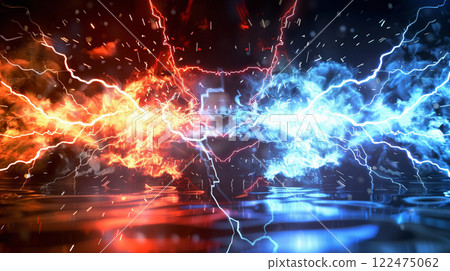 " Relative Red and Blue Energy Background ." 122475062