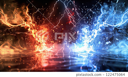 " Relative Red and Blue Energy Background ." 122475064