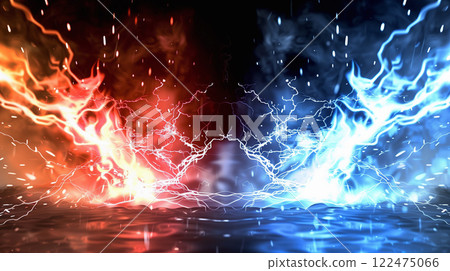 " Relative Red and Blue Energy Background ." 122475066
