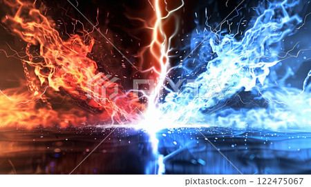 " Relative Red and Blue Energy Background ." 122475067