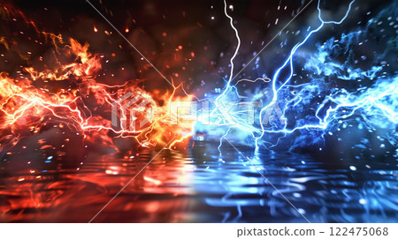 " Relative Red and Blue Energy Background ." 122475068