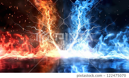 " Relative Red and Blue Energy Background ." 122475070