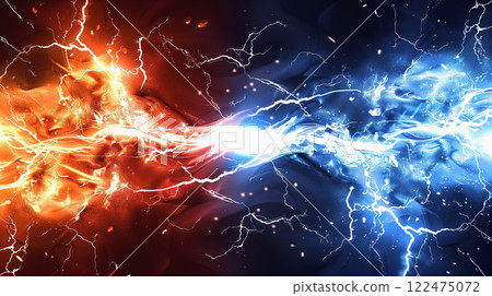 " Relative Red and Blue Energy Background ." 122475072