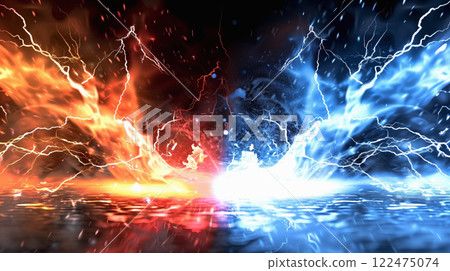 " Relative Red and Blue Energy Background ." 122475074