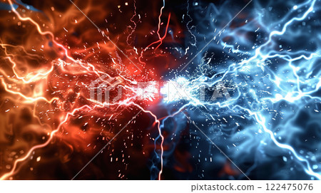 " Relative Red and Blue Energy Background ." 122475076