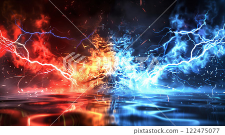 " Relative Red and Blue Energy Background ." 122475077