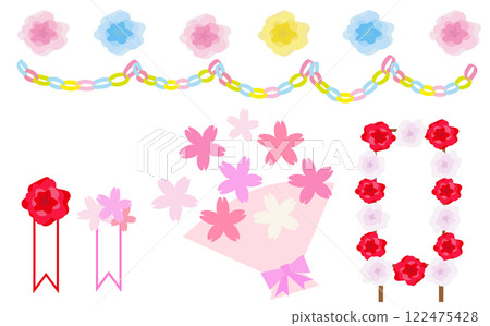 入學儀式裝飾框架插圖 122475428