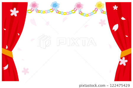 Entrance ceremony decorative frame illustration 122475429