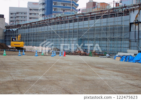 Tanga Market in Kitakyushu City Post-fire reconstruction As of January 2020 [Reconstruction work] 122475623