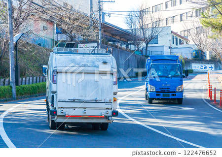 Garbage truck, garbage collection, waste disposal plant 122476652