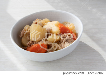 Freshly made Nikujaga (beef and potato stew) Freshly made Nikujaga (beef and potato stew) 122476907