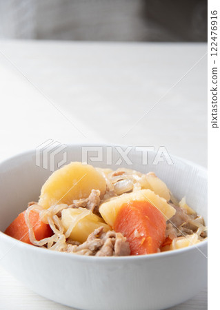 Freshly made Nikujaga (beef and potato stew) 122476916