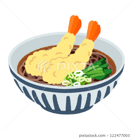 天婦羅蕎麥麵的插圖 122477003