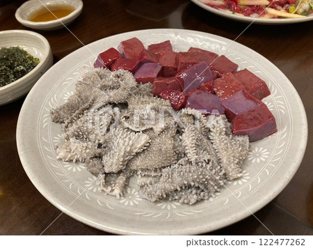 Raw omasum and liver I ate in Korea (sashimi liver and omasum sashimi) Raw omasum and liver I ate in Korea (sashimi liver and omasum sashimi) 122477262