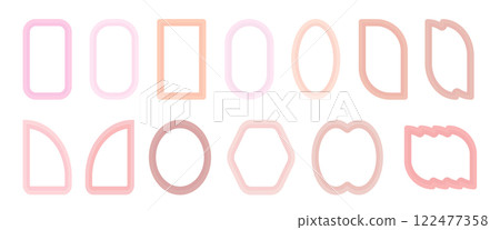 Set of decorative frames with wavy lines and patterns. Trendy vintage fancy frames for wedding invitations, birthday cards, prints. Set of decorative frames with wavy lines and patterns. Trendy vintage fancy frames for wedding invitations, birthday cards, prints. 122477358