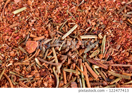 Spice. Dry, ground spice for fish. Spice. Dry, ground spice for fish. 122477413