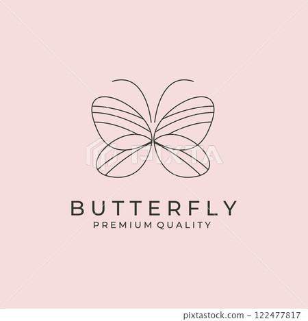 beauty line butterfly icon logo vector illustration design, line art butterfly logo beauty line butterfly icon logo vector illustration design, line art butterfly logo 122477817