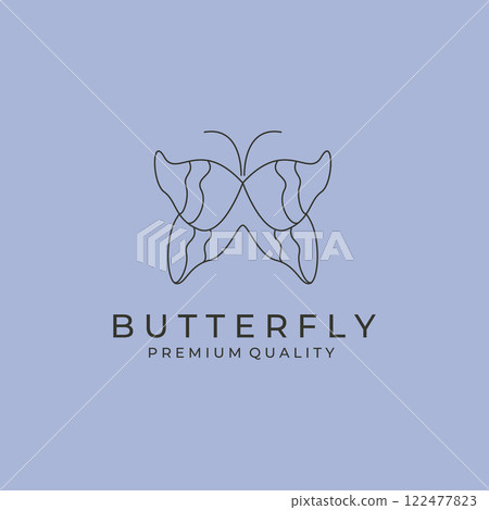 butterfly beauty line icon logo vector illustration design, abstract butterfly minimal vector design butterfly beauty line icon logo vector illustration design, abstract butterfly minimal vector design 122477823