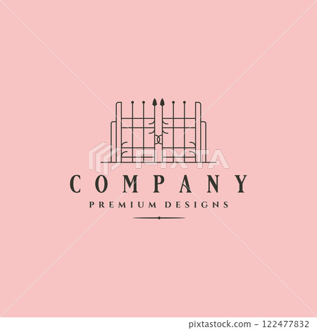 home gate icon logo vector symbol illustration design 122477832