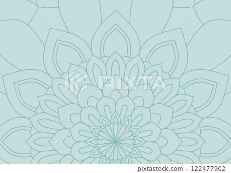 Green soft art pattern flower mandala background Green soft art pattern flower mandala background 122477902