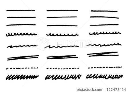 手寫黑線標記插畫素材 手寫黑線標記插畫素材 122478414