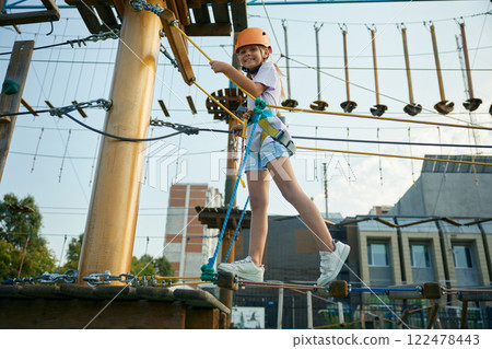 Rope park for happy childhood and summer leisure activity Rope park for happy childhood and summer leisure activity 122478443