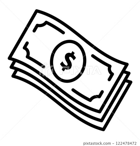 Three dollar bills icon. Three dollar bills icon. 122478472