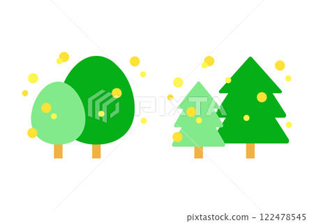 A variation of an illustration depicting pollen flying from a cedar tree. 122478545