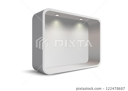 Modern Display Box with Recessed Lights Modern Display Box with Recessed Lights 122478687