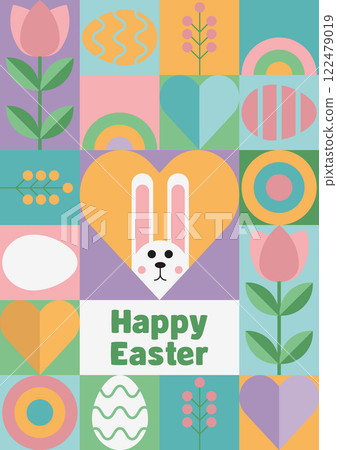 Easter pattern in modern geometric abstract style Easter pattern in modern geometric abstract style 122479019