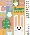 Modern geometric abstract easter pattern 122479022