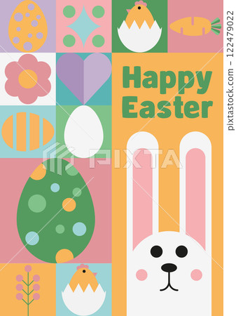 Modern geometric abstract easter pattern 122479022