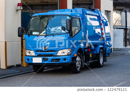 Garbage truck, garbage collection, waste disposal plant 122479121