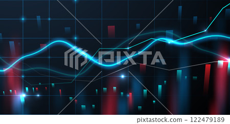business vector illustration design Stock market charts or Forex trading charts for business and finance ideas. 122479189