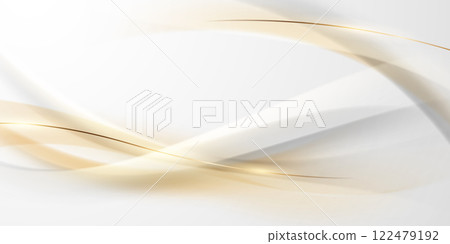 white abstract background with luxury golden lines vector illustration 122479192