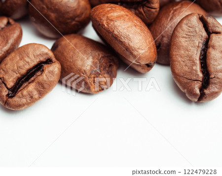 Coffee beans isolated on white background 122479228