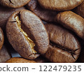 Coffee beans isolated on white background 122479235
