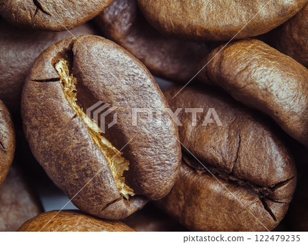 Coffee beans isolated on white background 122479235